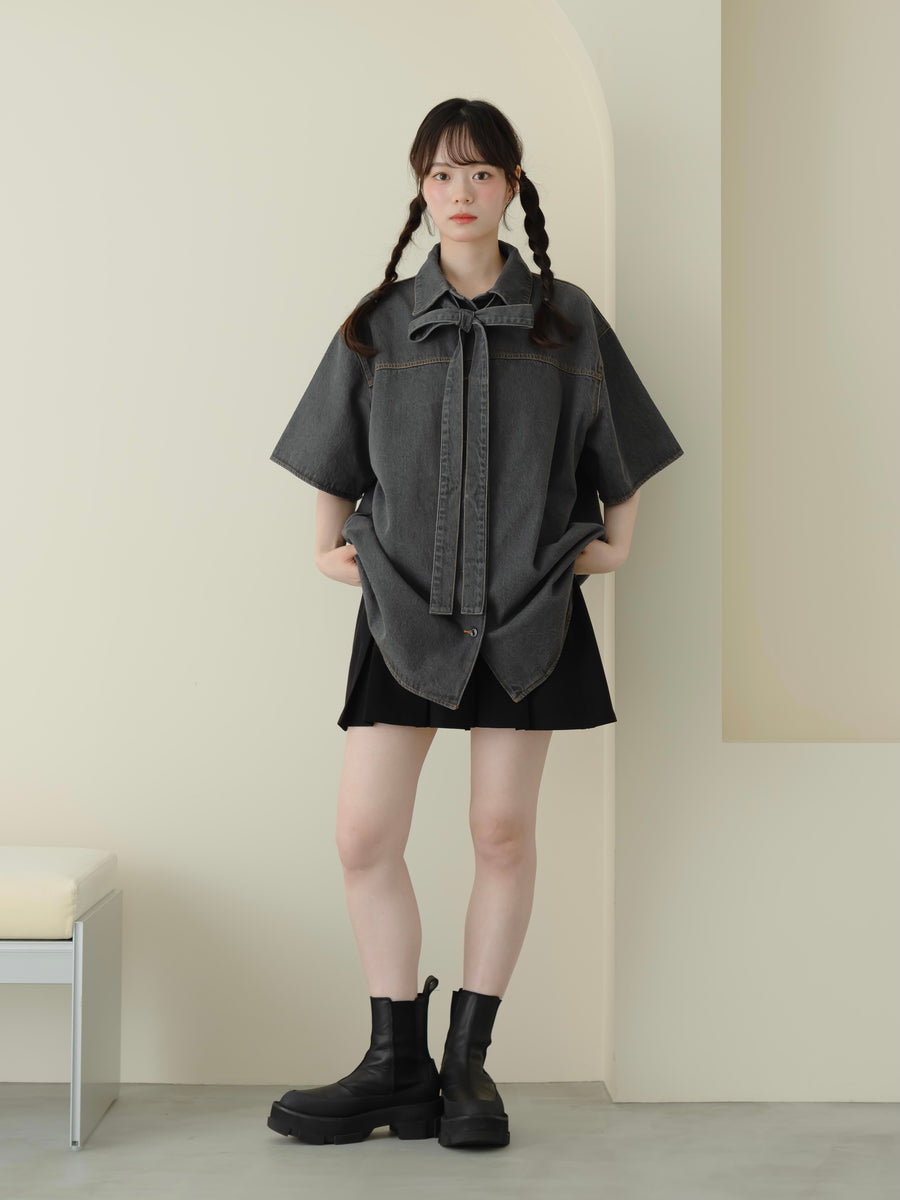 リボンデニムサマーシャツ【8月11日発売】