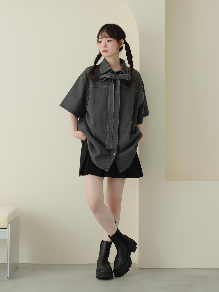 リボンデニムサマーシャツ【8月11日発売】