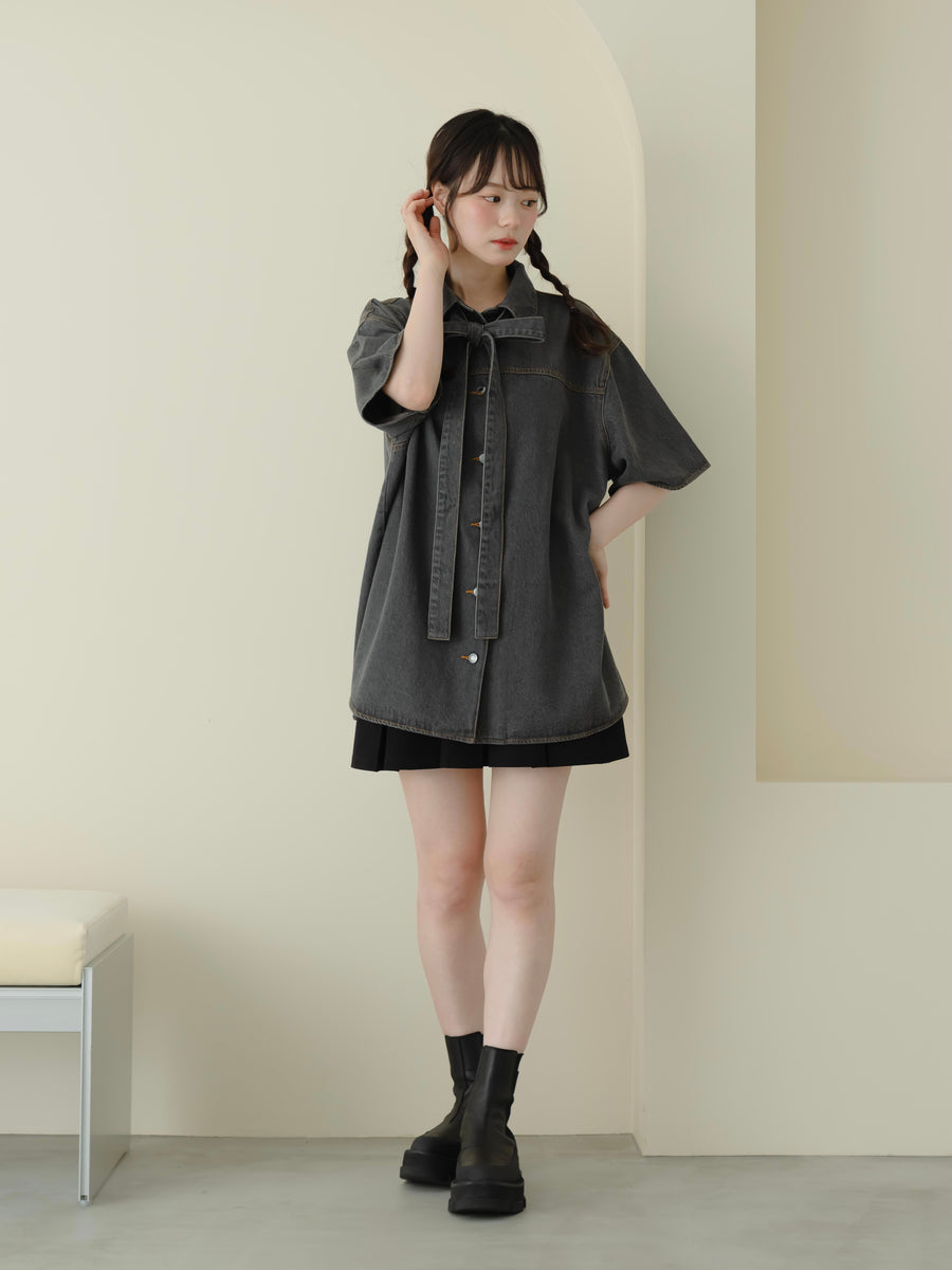 リボンデニムサマーシャツ【8月11日発売】
