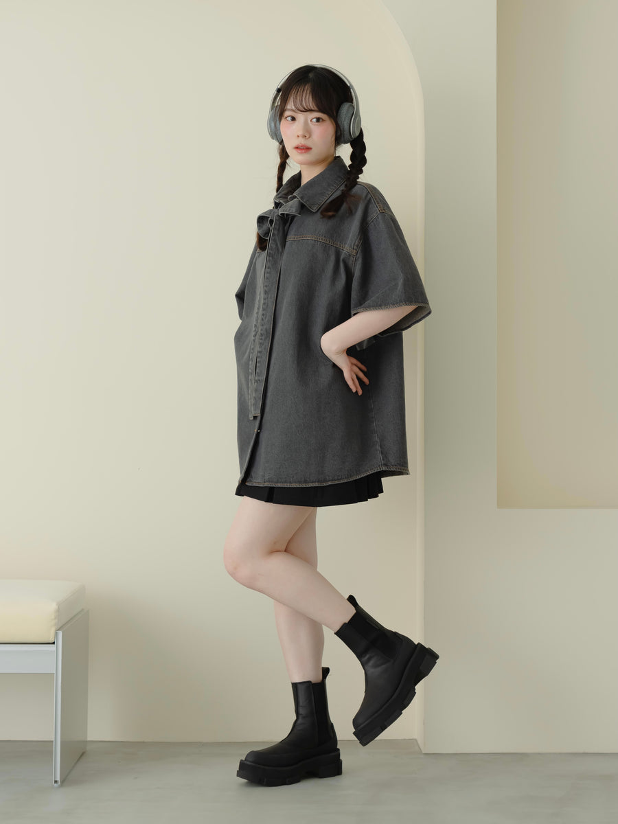 リボンデニムサマーシャツ【8月11日発売】