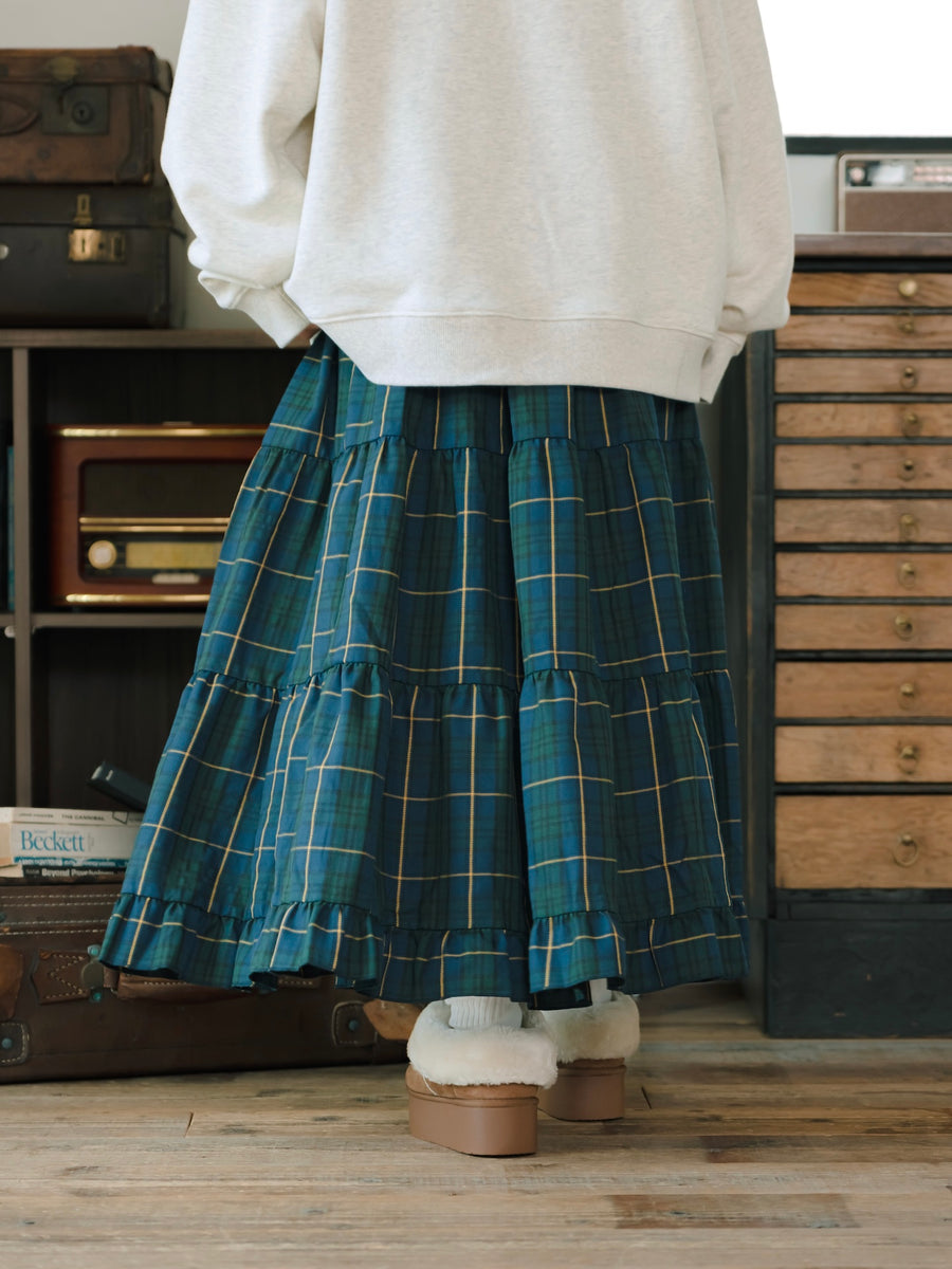 チェックティアードスカート