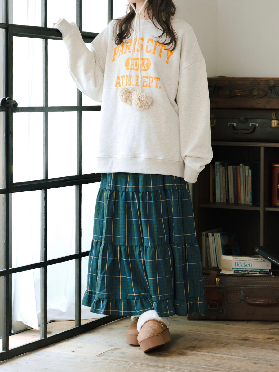 チェックティアードスカート
