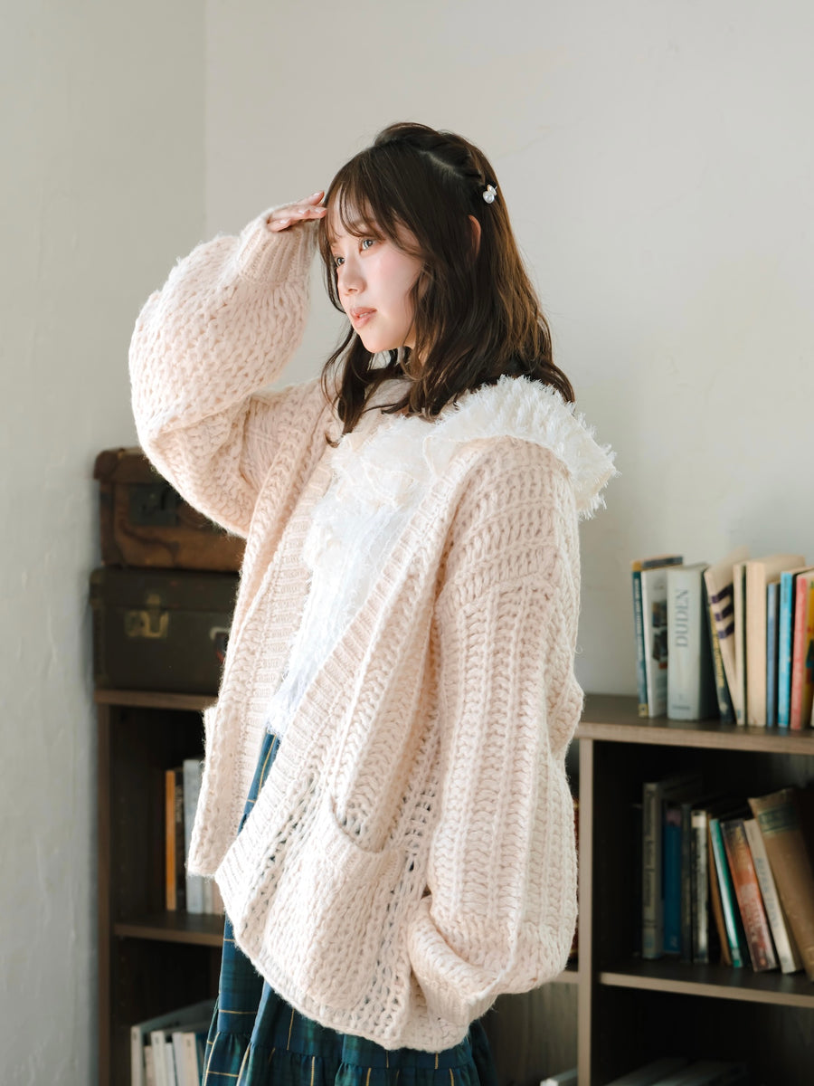 ローゲージニットカーディガン