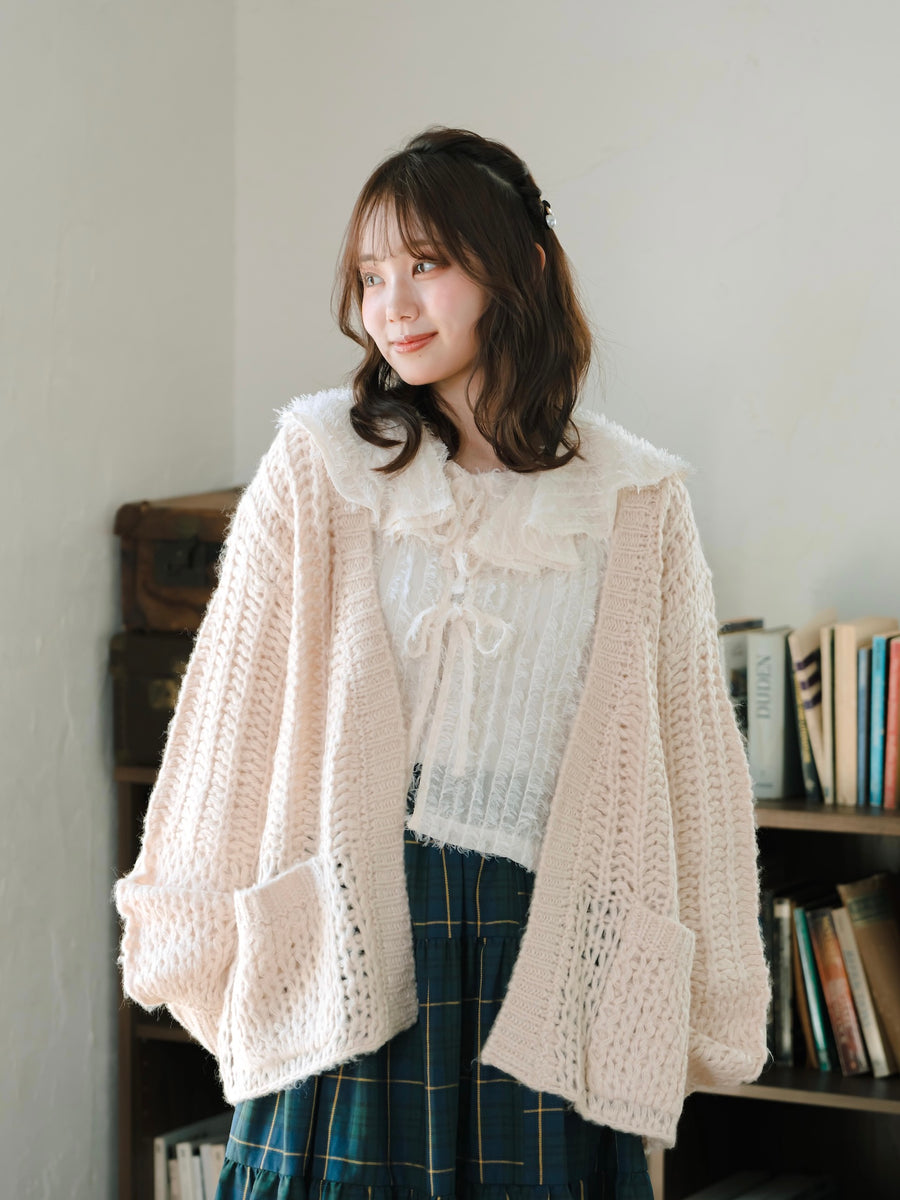 ローゲージニットカーディガン