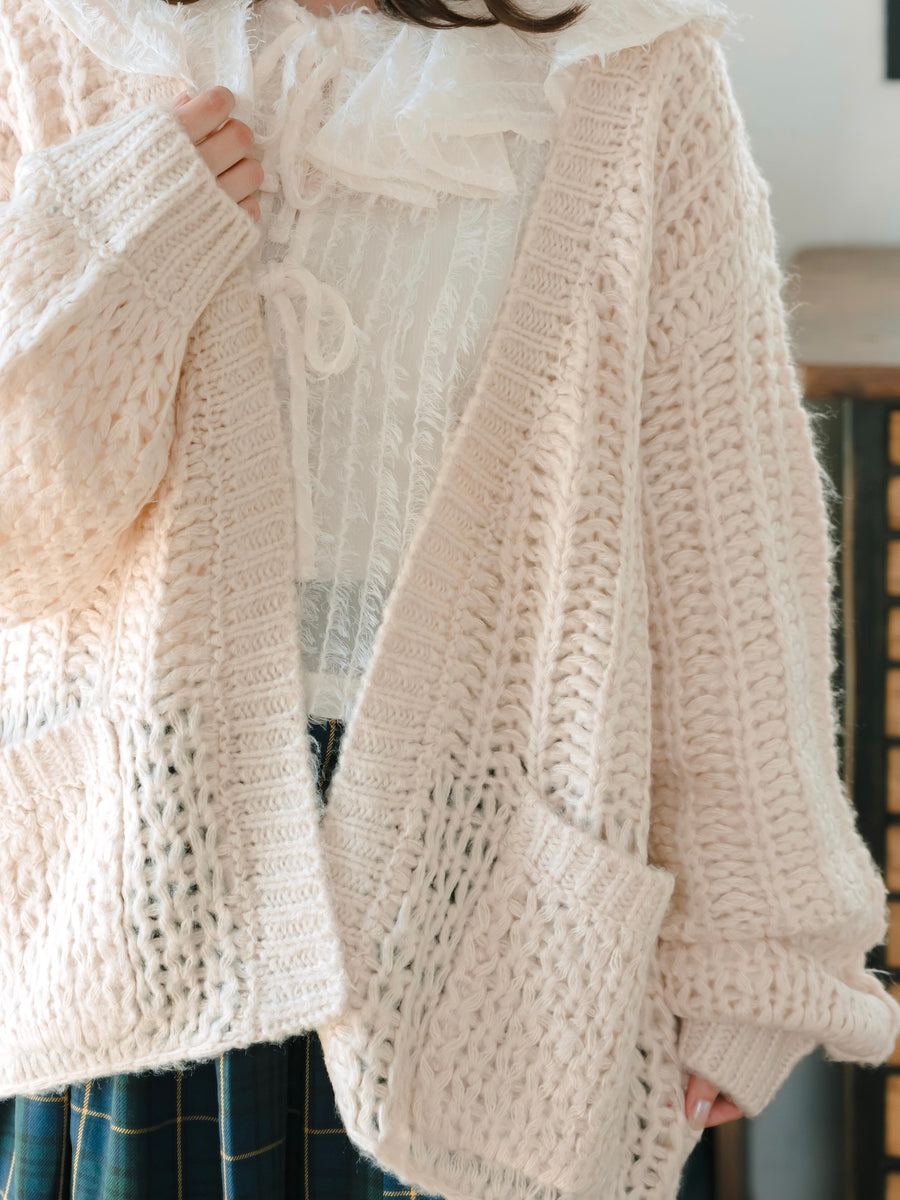 ローゲージニットカーディガン