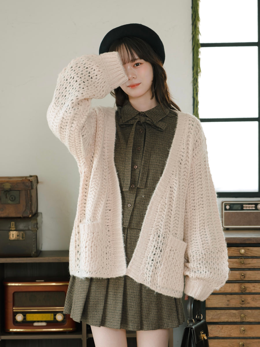 ローゲージニットカーディガン