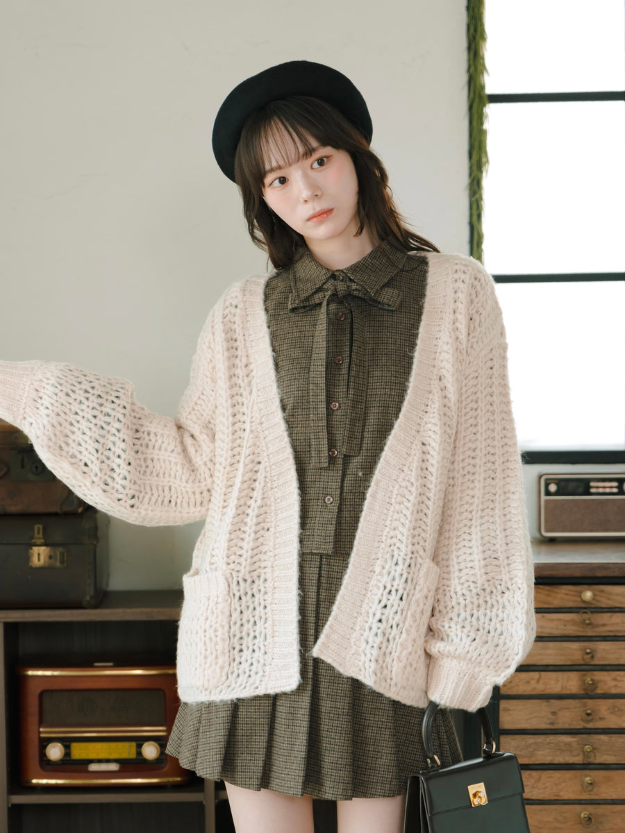 ローゲージニットカーディガン