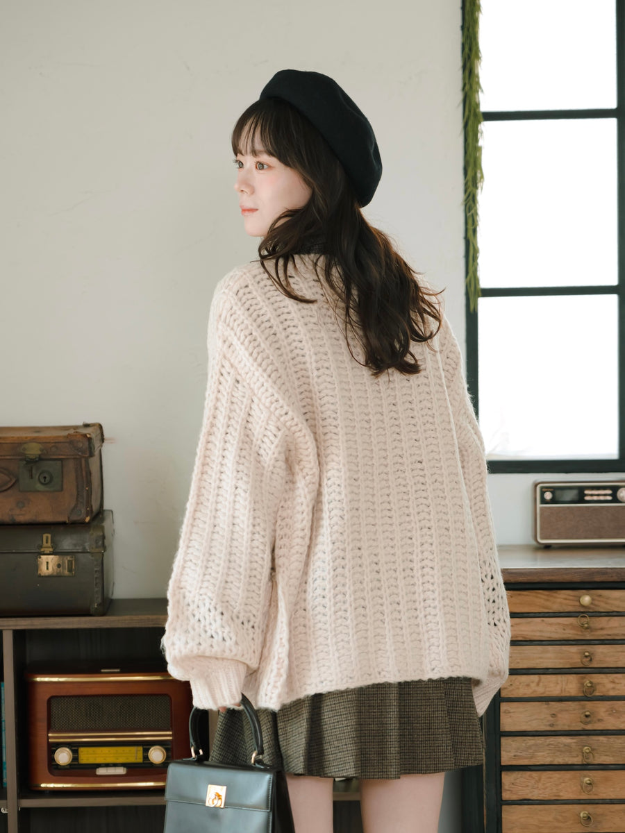 ローゲージニットカーディガン