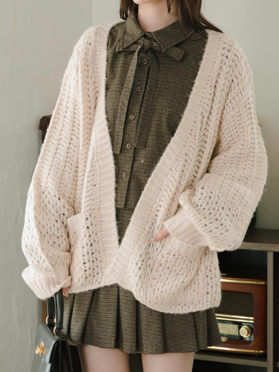 ローゲージニットカーディガン