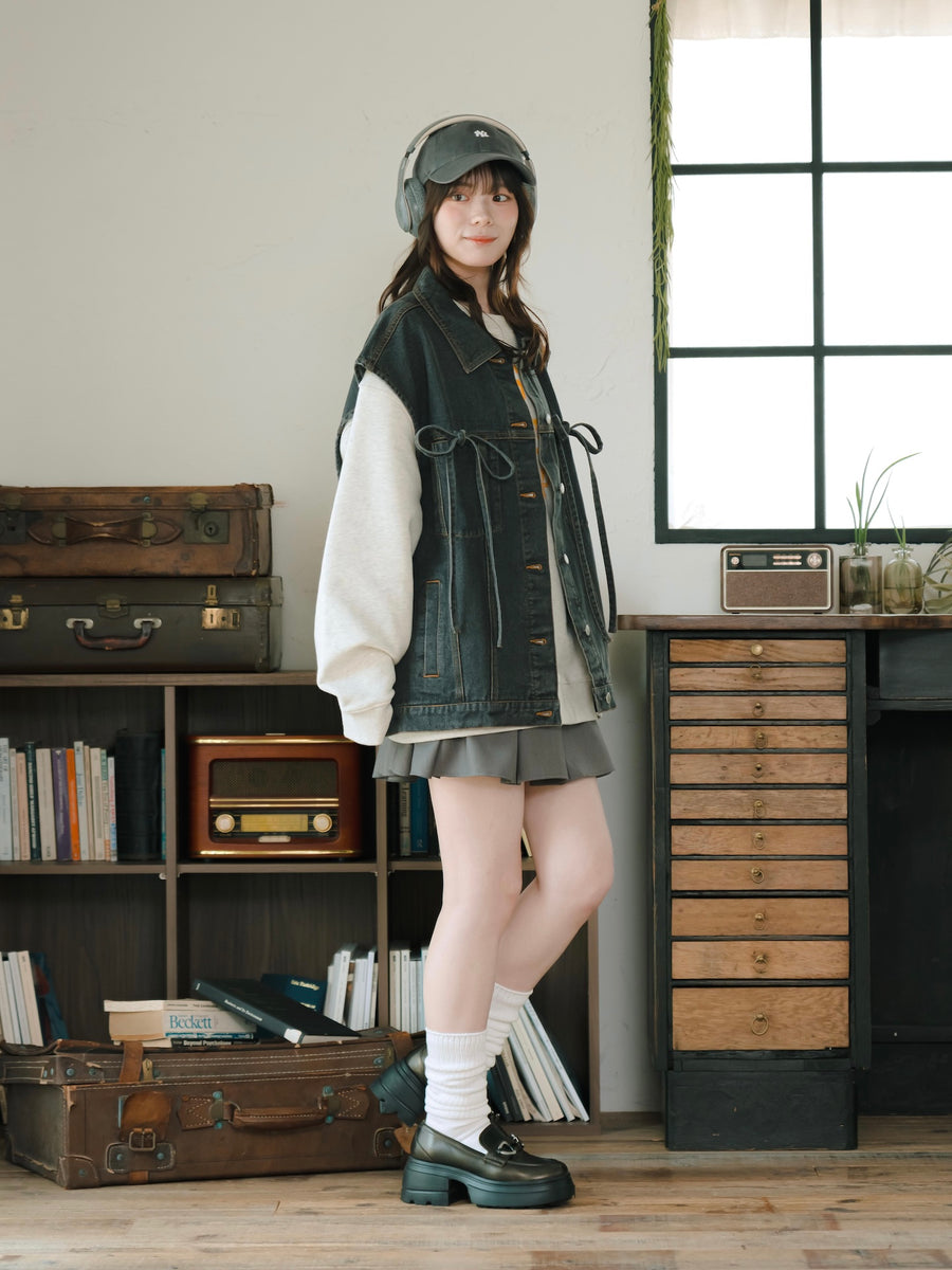 リボンデニムベスト【10/14販売開始】