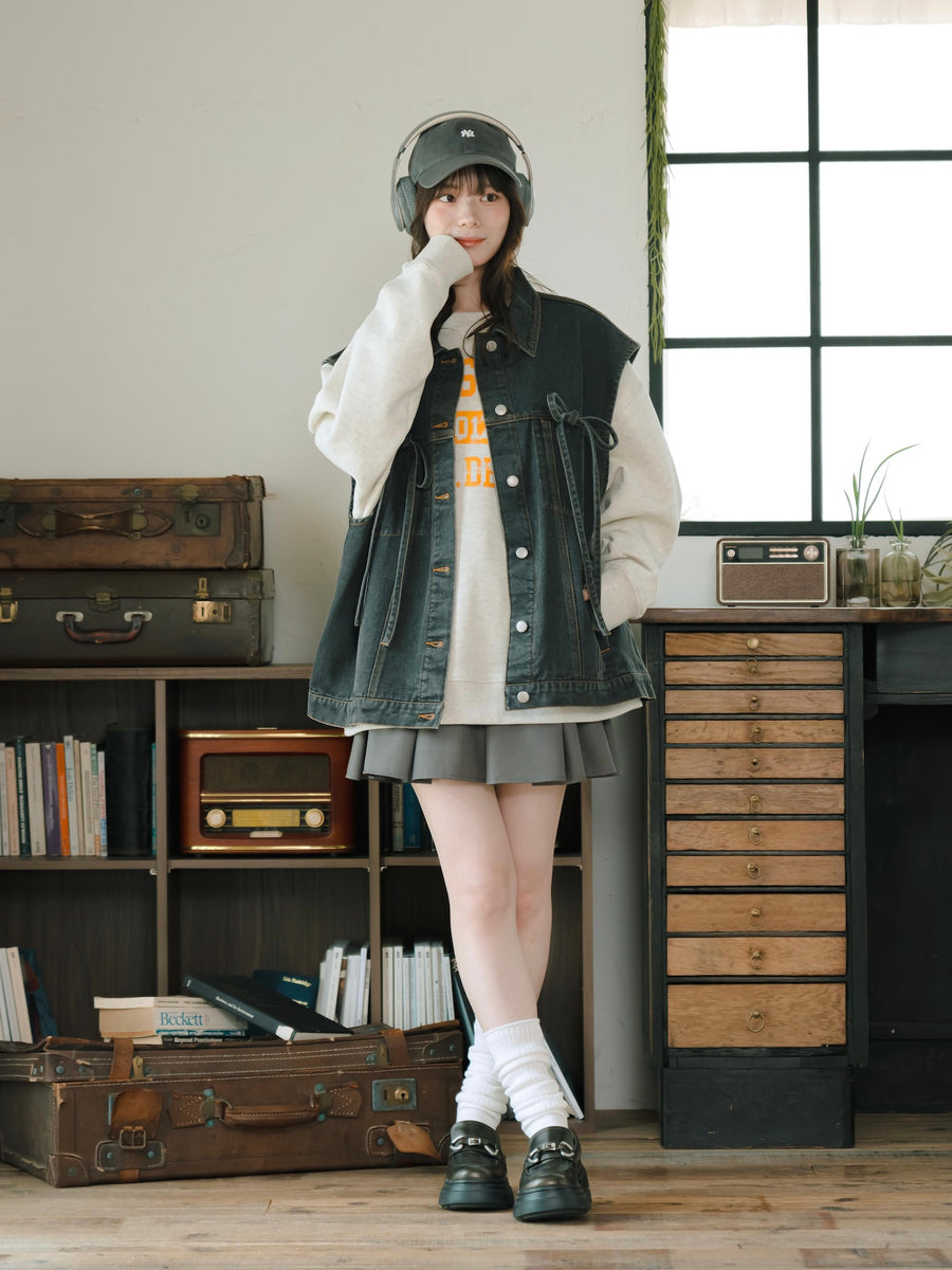 リボンデニムベスト【10/14販売開始】