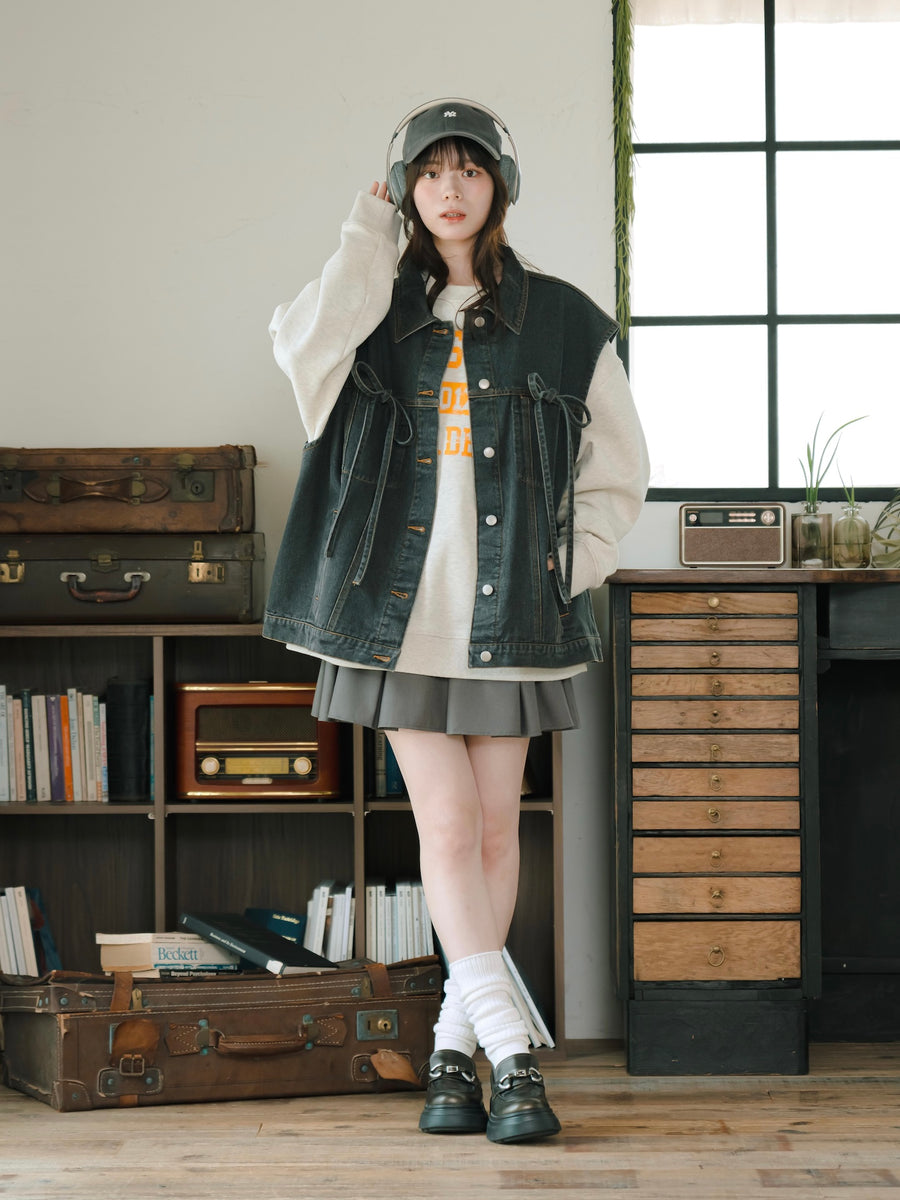 リボンデニムベスト【10/14販売開始】