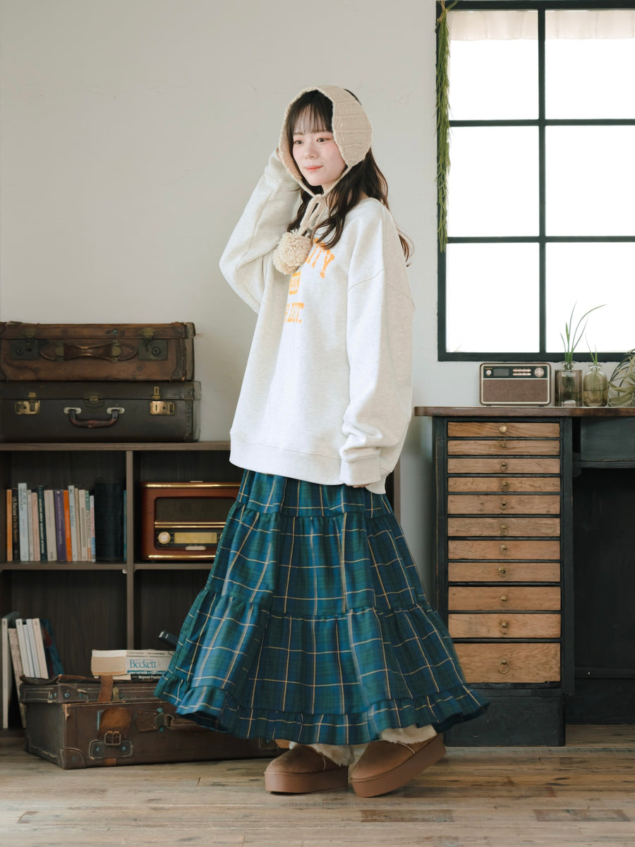 チェックティアードスカート