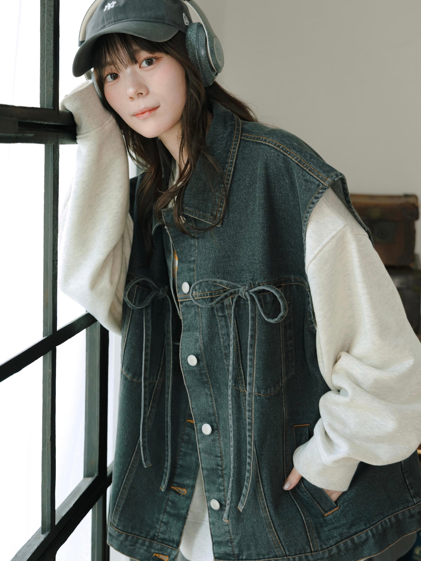 リボンデニムベスト【6月30日再入荷】 – mero boutique 2018