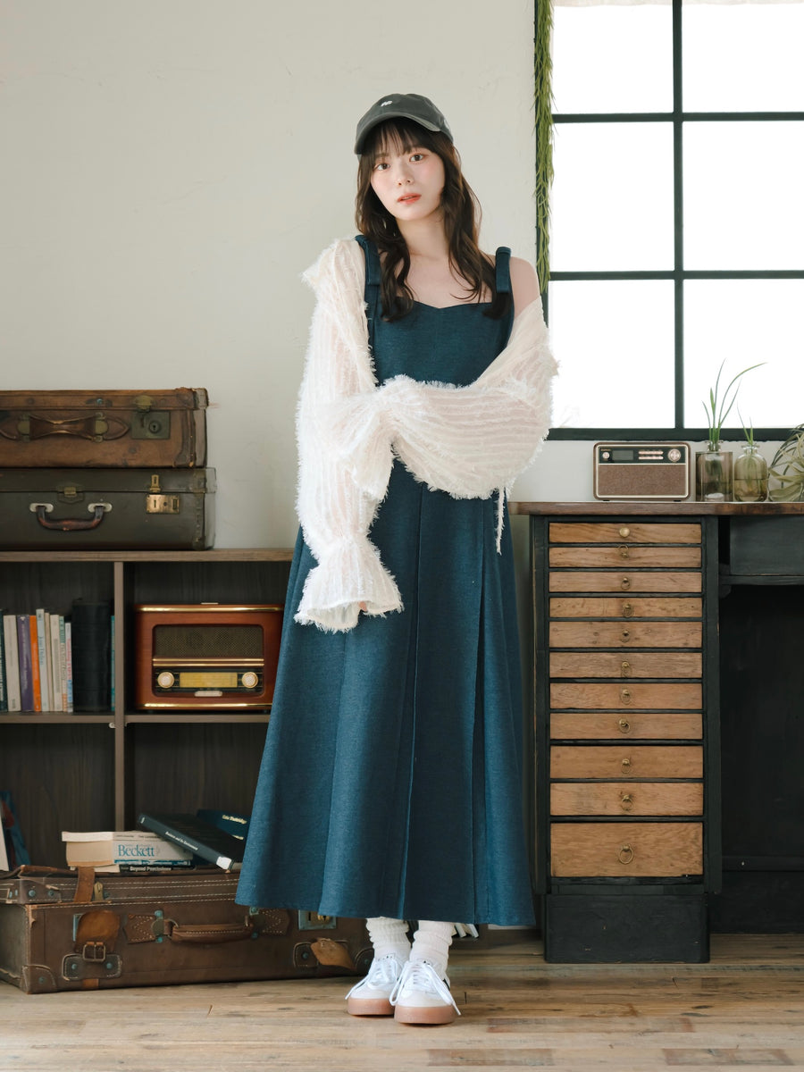 denim camisole dress Zone Planet | New Arrival Street All-match Denim Camisole Dress