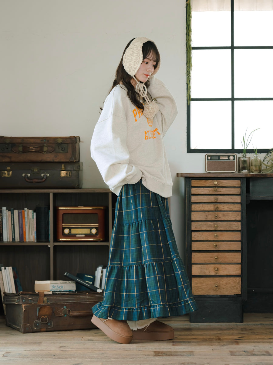 チェックティアードスカート