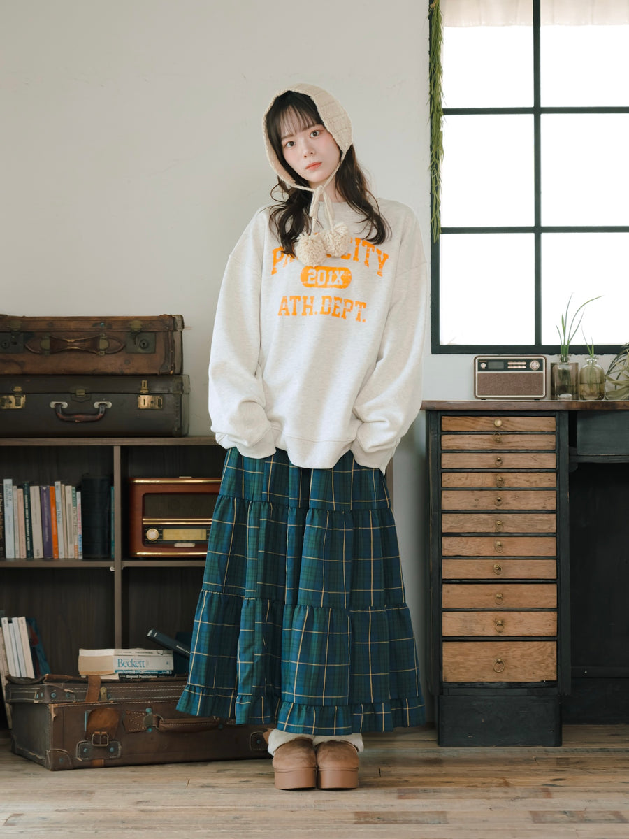 チェックティアードスカート